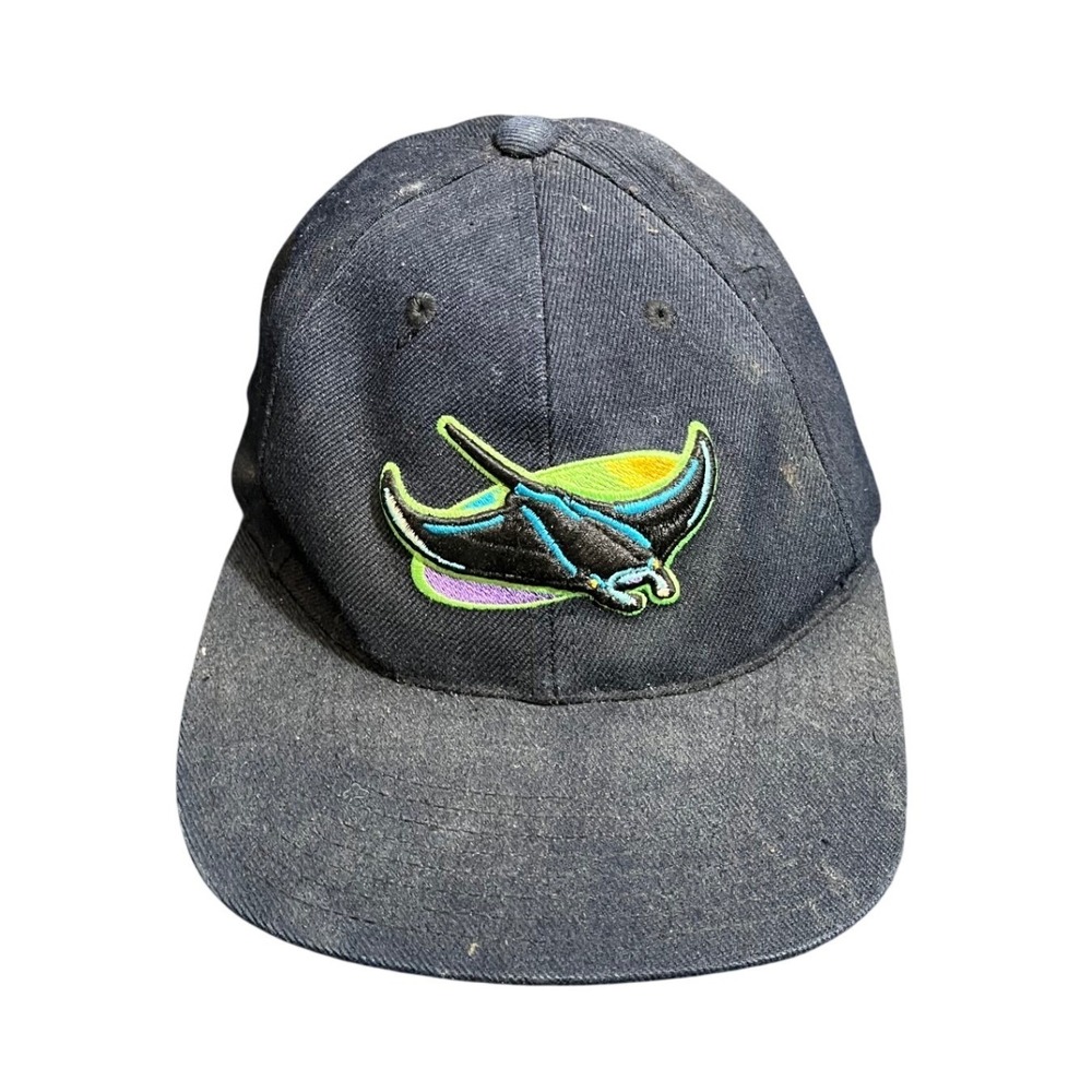 American Needle Tampa Bay Devil Rays Hat Mens OSFA Navy‎ Blue Vintage Snapback